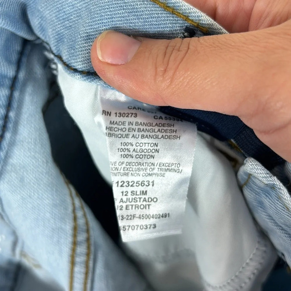 NWOT Wrangler Loose Slim Jeans girl size 12 - Picture 8 of 11